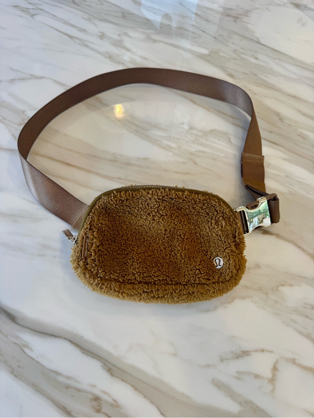lululemon athletica Tan Sherpa Crossbody Belt Bag